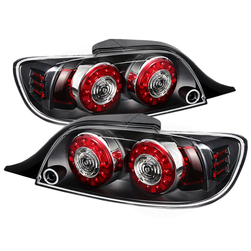 xTune Mazda Rx-8 04-08 LED Tail Lights Black ALT-ON-MRX804-LED-BK Tail Lights SPYDER