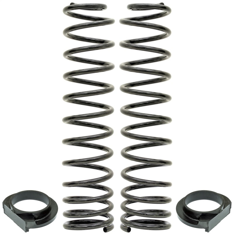 RockJock JL Front Coil Springs 4in Lift w/ Urethane Isolators Pair Coilover Springs RockJock