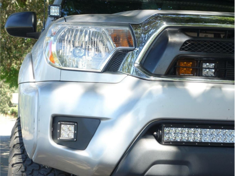 Cali Raised 2012-2015 Toyota Tacoma Led Fog Light Pod Replacements Brackets Kit - W/ 3X2 18 Pods Light Bars & Cubes Cali Raised LED