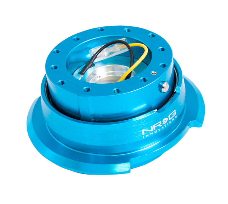 NRG Quick Release Kit Gen 2.8 - New Blue Body / Titanium Chrome Ring Quick Release Adapters NRG