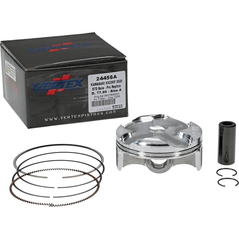 Vertex Piston 2020 Kawasaki KX 250 F 250cc Forged Replica Piston Kit Piston Sets - Powersports Vertex Pistons
