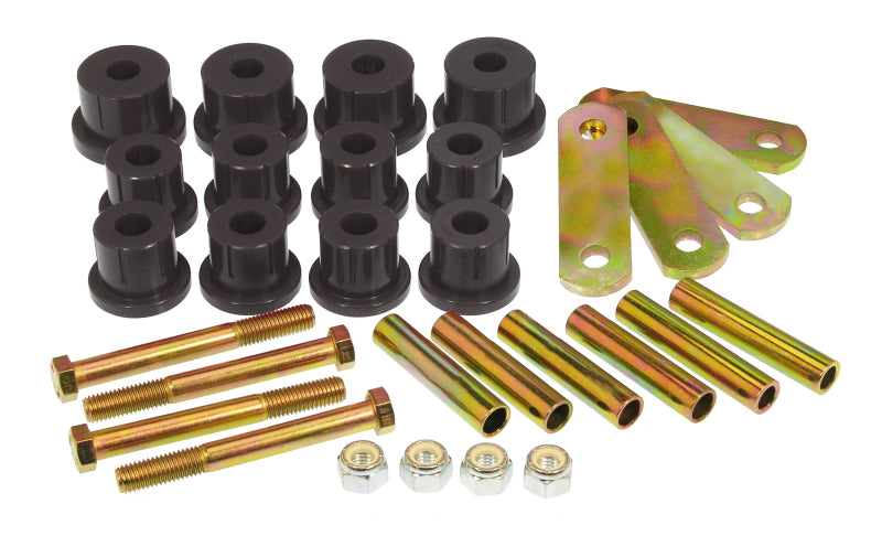Prothane 67-69 Chevy Camaro HD Spring & Shackles Bushings - Black Bushing Kits Prothane
