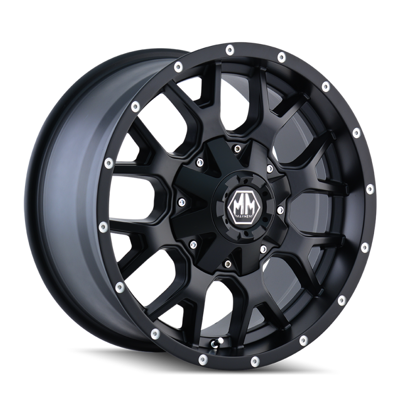 Mayhem 8015 Warrior 18x9 / 6x135 BP / -12mm Offset / 106mm Hub Matte Black Wheel Wheels - Cast Mayhem
