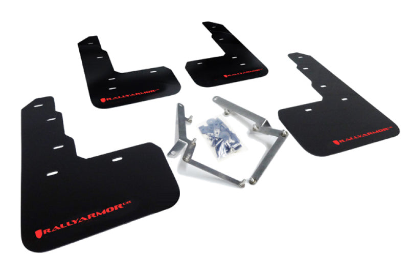 Rally Armor 17-22 Honda Civic Type R Black UR Mud Flap w/Red Logo Mud Flaps Rally Armor