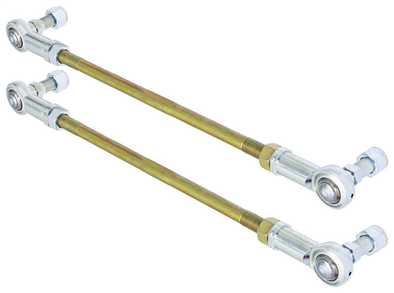 RockJock Adjustable Sway Bar End Link Kit 14in Long Rods w/ Heims and Jam Nuts pair Sway Bar Endlinks RockJock