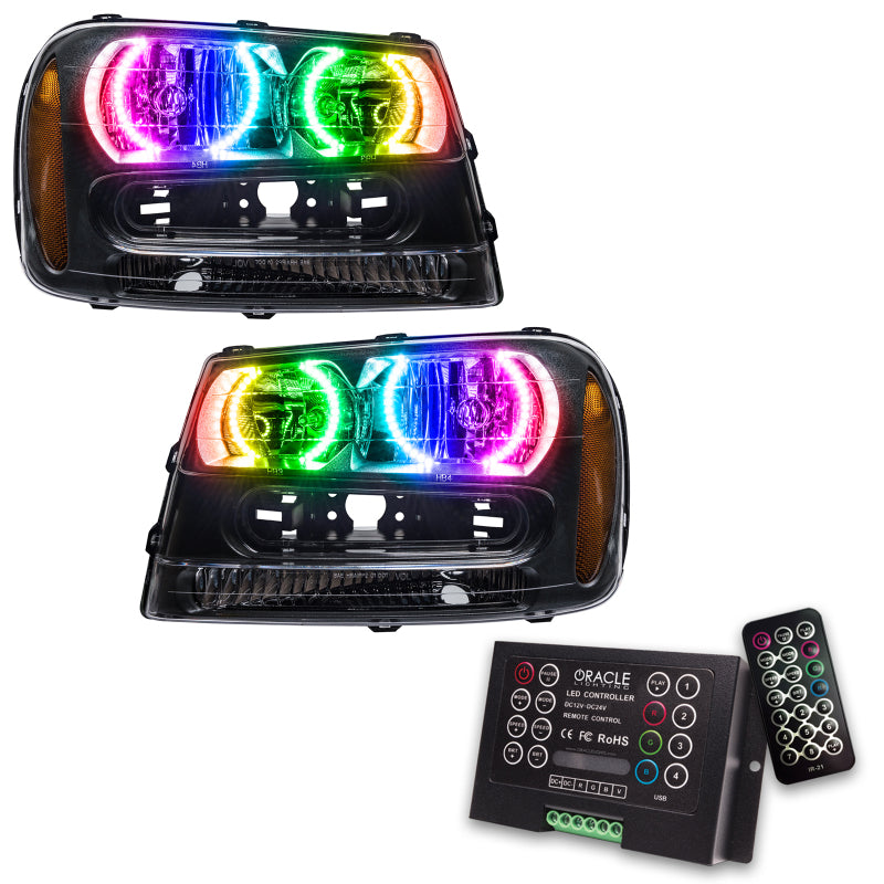Oracle 02-09 Chevrolet Trail Blazer SMD HL - ColorSHIFT w/ 2.0 Controller Headlights ORACLE Lighting