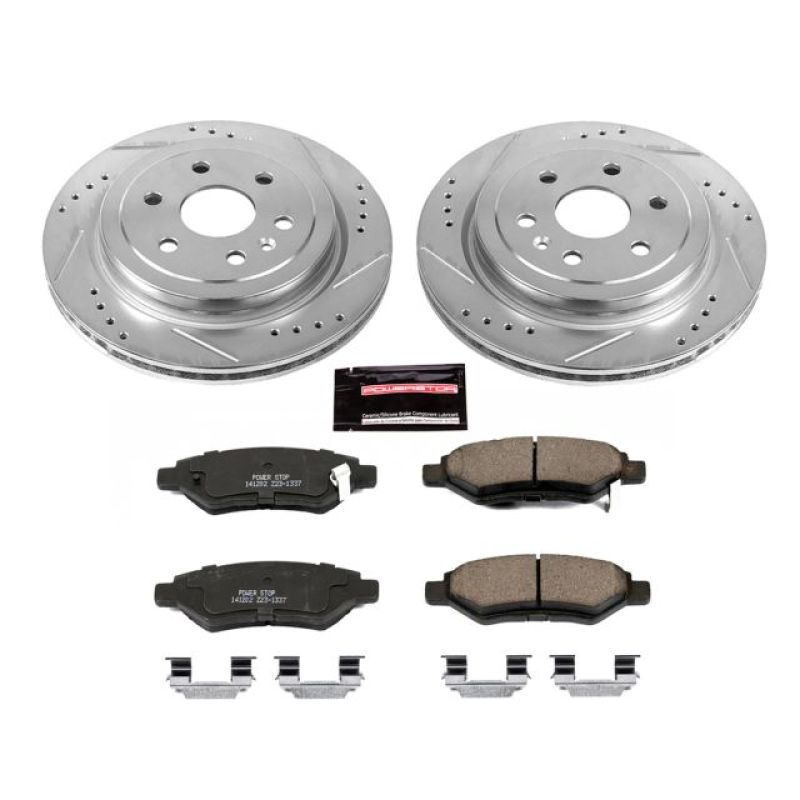 Power Stop 10-16 Cadillac SRX Rear Z23 Evolution Sport Brake Kit Brake Kits - Performance D&S PowerStop