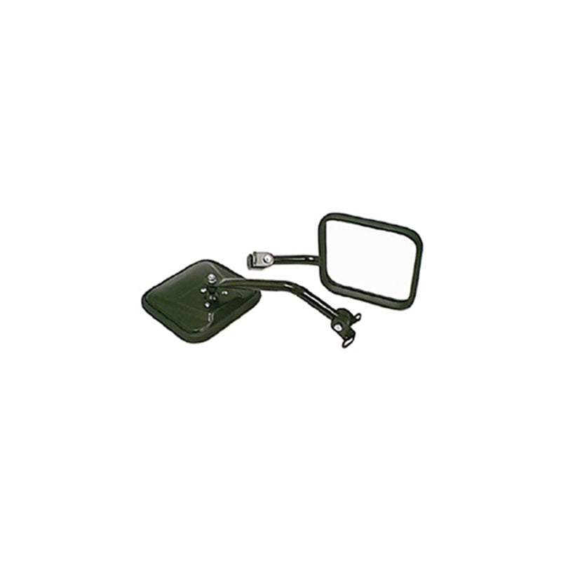 Rugged Ridge 87-95 Jeep Wrangler YJ Black CJ-Style Side Mirror Kit Exterior Trim Rugged Ridge