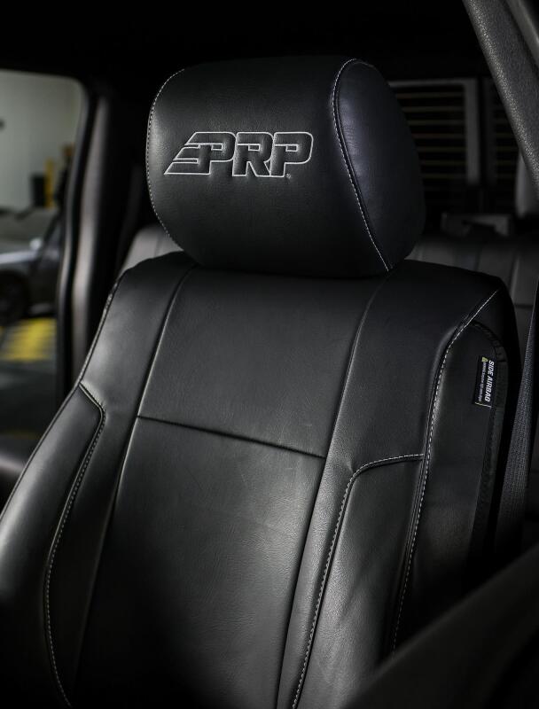 PRP 12-14 Ford Raptor Front Seat Covers (Pair) - Black w Silver Stitch Seat Covers PRP Seats
