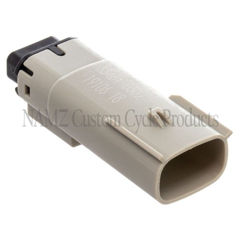 NAMZ 07-23 V-Twin Left Handlebar FLHRC Molex MX-150 3-Position Male Connector - Gray (HD 72513-07GY) Wiring Connectors NAMZ