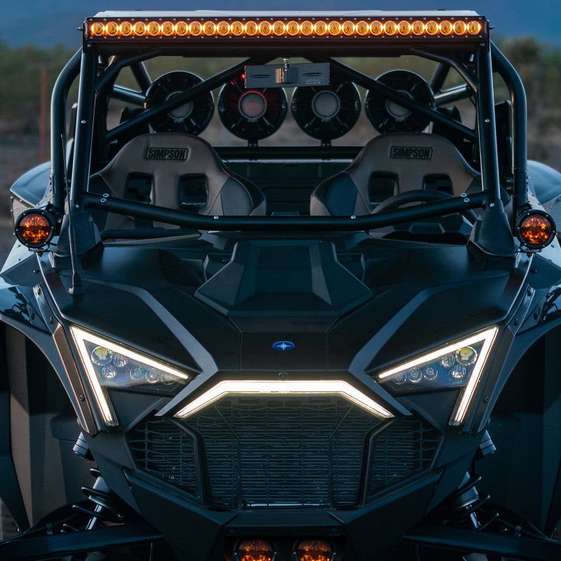 Rigid Industries 2017+ Polaris Pro R/Turbo R Revolve Amber PRO A-Pillar Light Kit Light Bars & Cubes Rigid Industries