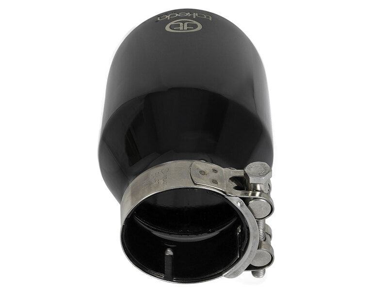 aFe Takeda Universal Exhaust Tip 2-1/2 IN Inlet x 4 IN Outlet x 6 IN L- Black Tips aFe