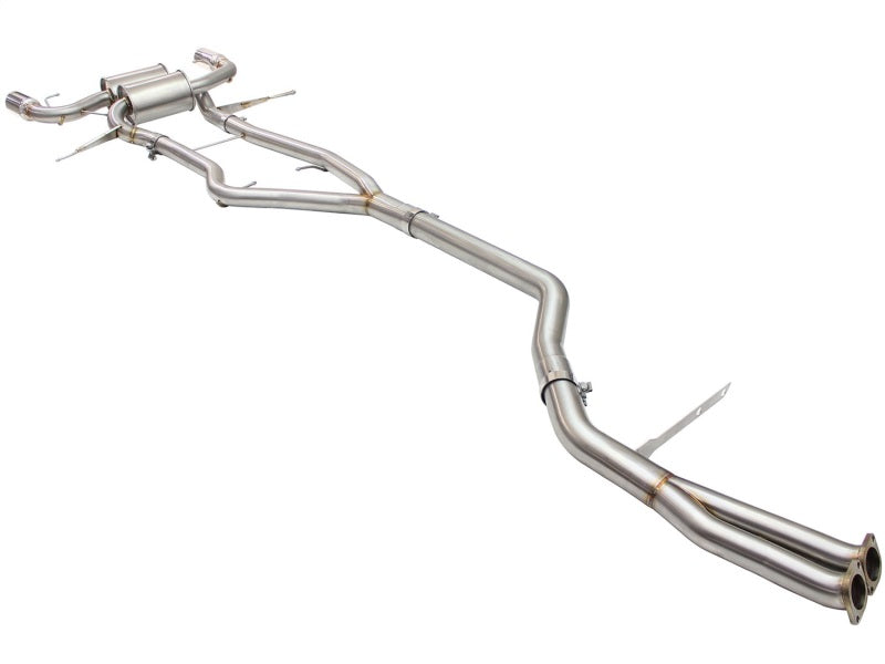 aFe MACHForce XP SS-304 Polish Tip 3.0in-2.5in Dia Cat Back Exhaust 11-13 BMW 335i (E90/E92) 3.0L Catback aFe