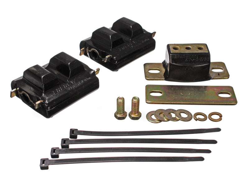 Energy Suspension 73-92 Chevrolet Camaro Black Motor and Transmission Mounts; Zinc Finish Bushing Kits Energy Suspension