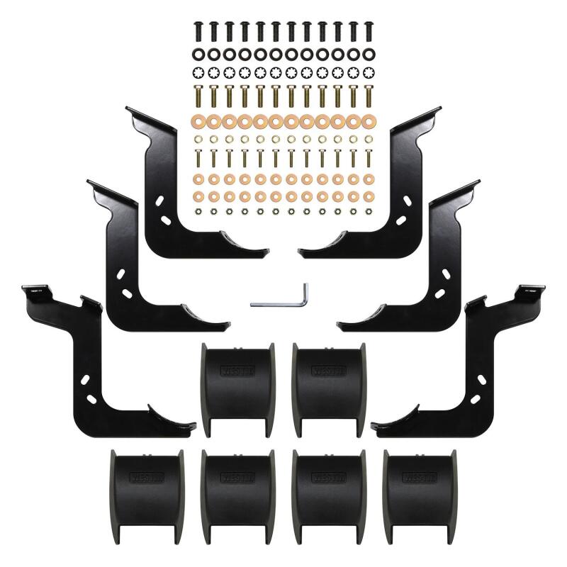 Westin 2022 Toyota Tundra Double Cab PRO TRAXX 4 Oval Nerf Step Bars - Black Nerf Bars Westin