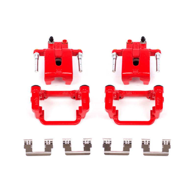 Power Stop 05-19 Chrysler 300 Rear Red Calipers w/Brackets - Pair Brake Calipers - Perf PowerStop