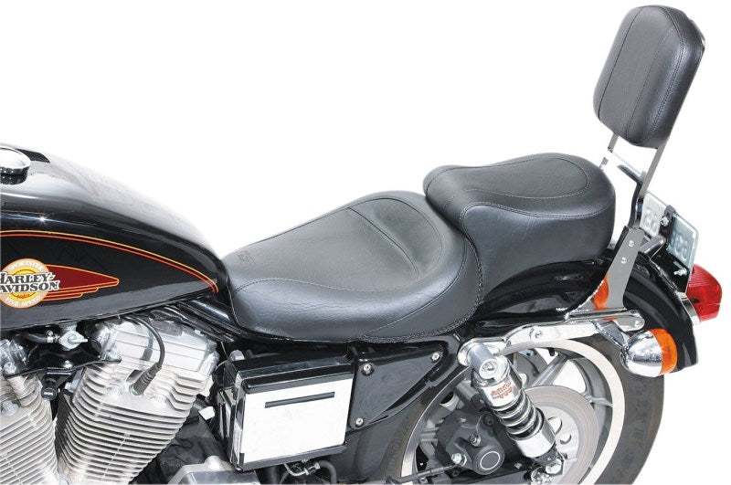 Mustang 82-03 Harley Sportster Standard Touring 1PC Seat - Black One-Piece Motorcycle Seats Mustang Motorcycle