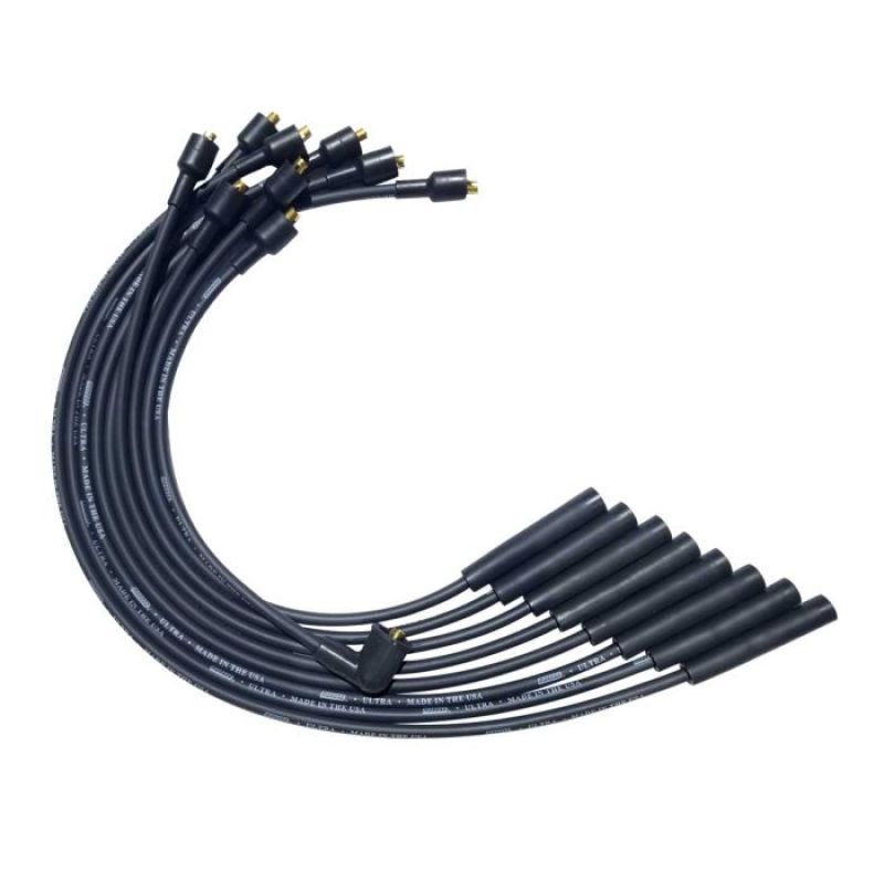 Moroso SB Chrysler Mopar 273/318/340/360 Unsleeved Non-HEI Ultra Spark Plug Wire Set - Black Spark Plug Wire Sets Moroso