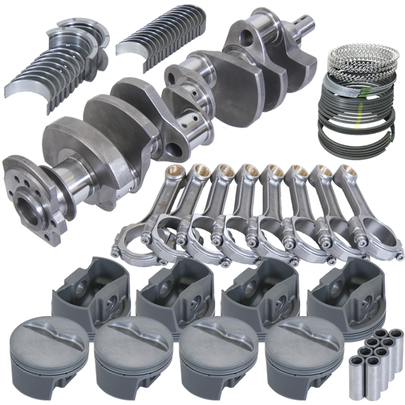 Eagle Chevy 350 3.750in Crank 5.700in I-Beam Rods -5cc Flat Top 4.040in Pistons Rotating Assembly Rotating Assemblies Eagle