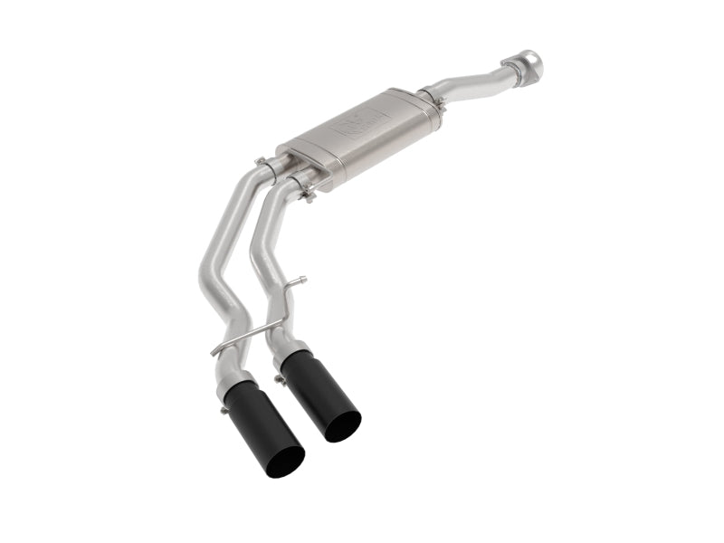aFe Rebel 3in 409 SS Cat-Back Exhaust 2021 Ford F-150 V6 2.7L/3.5L (tt)/V8 5.0L w/ Black Tips Catback aFe