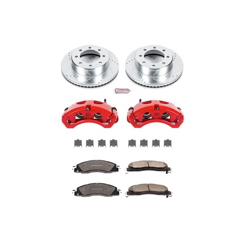 Power Stop 09-10 Dodge Ram 2500 Front Z36 Truck & Tow Kit w/Cals Brake Calipers - Perf PowerStop
