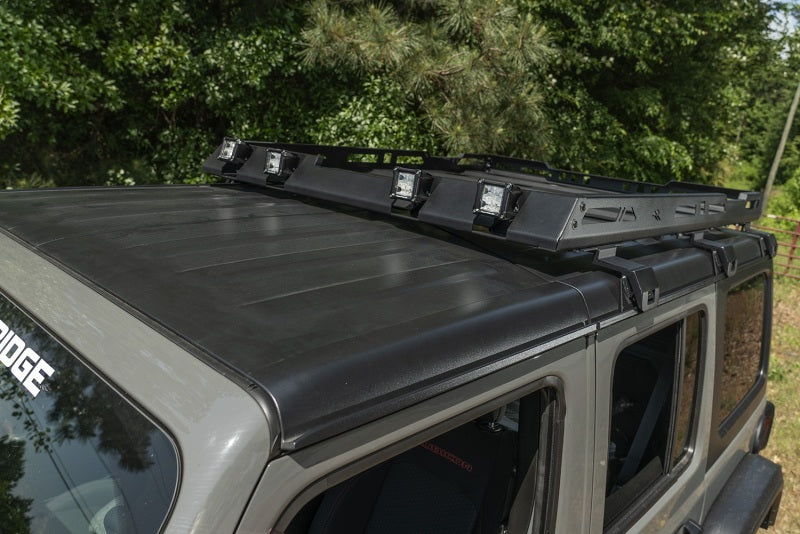 Rugged Ridge Roof Rack with Basket 18-20 Jeep Wrangler JL 4Dr Hardtops Roof Rack Rugged Ridge