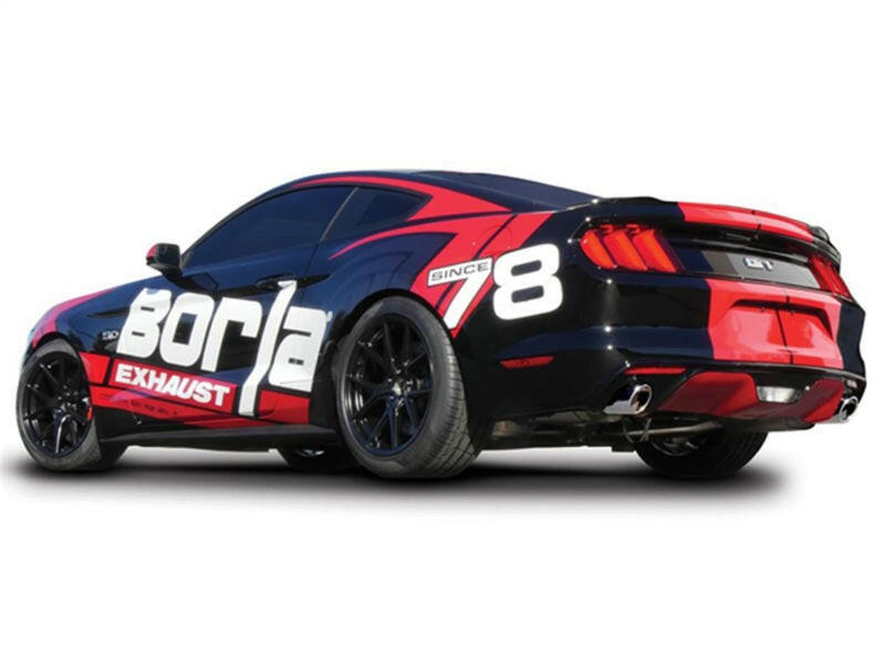 Borla S-Type Cat-Back 15-17 Ford Mustang GT 5.0L V8 MT/AT 2.5in pipe 4in tip Catback Borla