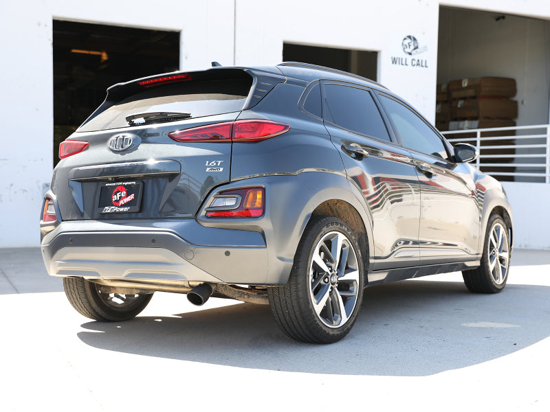 aFe Takeda 2.5in 304 SS Axle-Back Exhaust w/o Muffler w/BlackTips 18-22 Hyundai Kona L4-1.6L (t) AWD Axle Back aFe