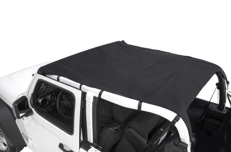 Rugged Ridge Savannah Brief Top Diamond Black 10-18 Jeep Wrangler JL 2-Door Soft Tops Rugged Ridge