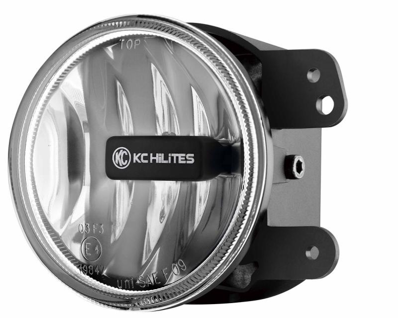 KC HiLiTES 10-18 Jeep JK 4in. Gravity G4 LED Light 10w SAE/ECE Clear Fog Beam (Single) Fog Lights KC HiLiTES