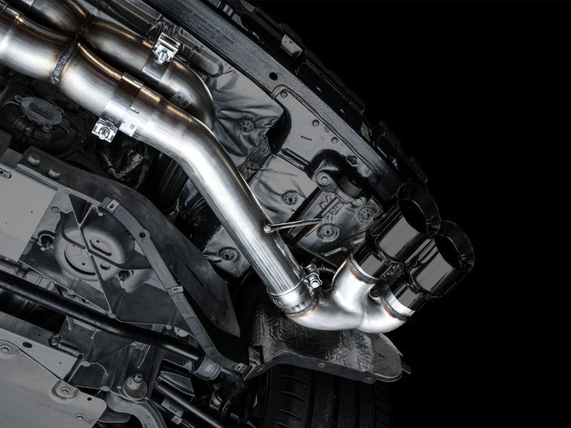 AWE Tuning 2020 Chevrolet Corvette (C8) Track Edition Exhaust - Quad Diamond Black Tips Catback AWE Tuning