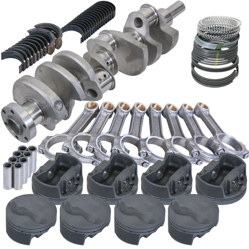 Eagle Ford 289/302 3.400in Crank 5.400in I-Beam Rods -6cc Flat Top 4.125in Pistons Rotating Assembly Rotating Assemblies Eagle