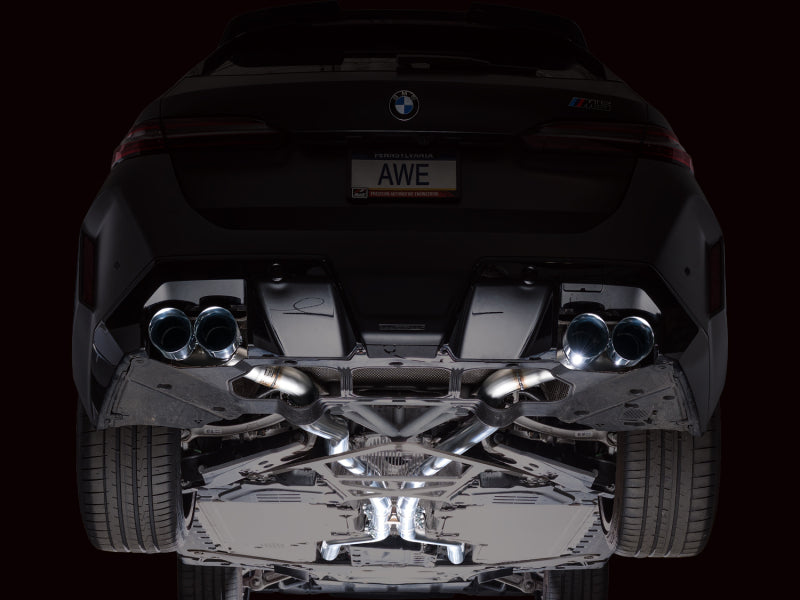 AWE Tuning BMW G90/G99 M5 Track Edition Cat-Back Exhaust - Chrome Silver Tips Catback AWE Tuning