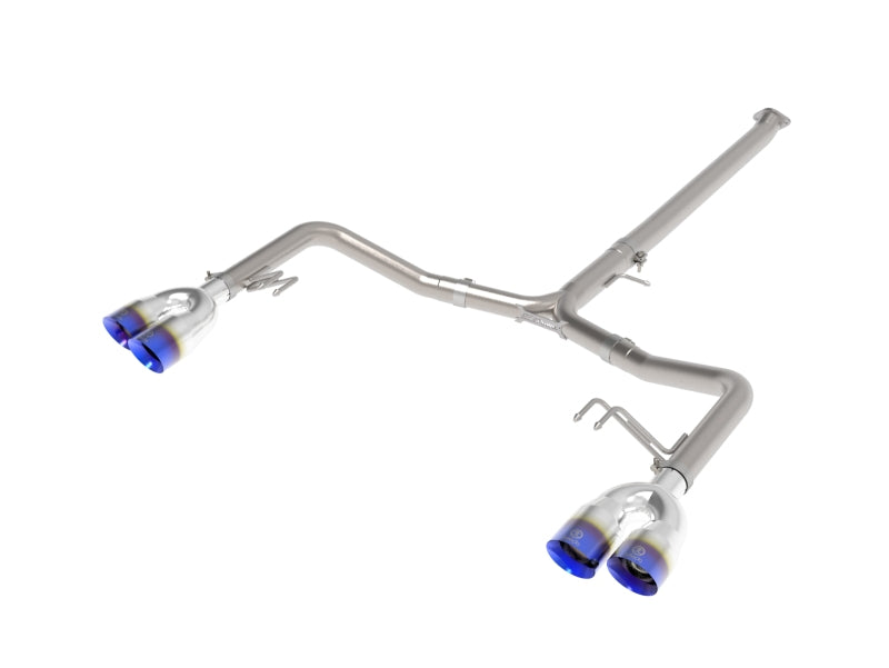 aFe Takeda 21-24 Kia K5 GT L4-2.5L (t) SS Axle-Back Exhaust System w/ Blue Flame Tips Axle Back aFe