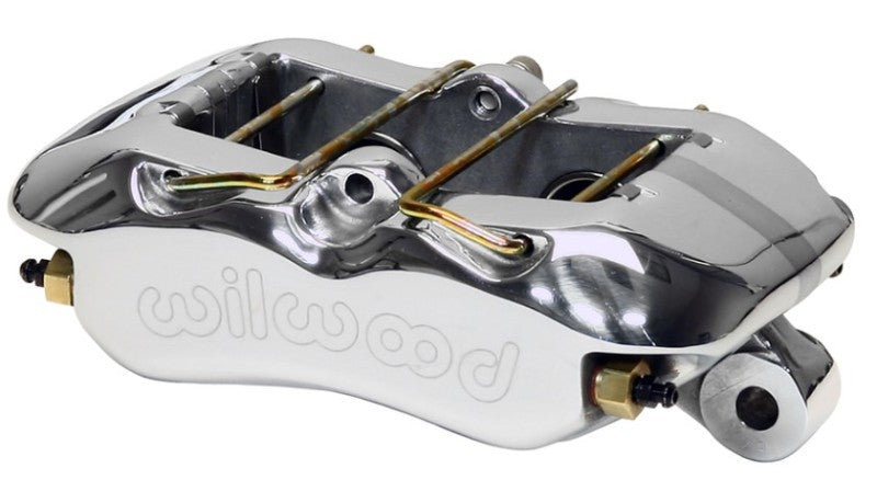 Wilwood Caliper-Forged Dynapro 4 5.25in Mount-Polish-Universal 1.38/1.38in Pistons .81in Disc Brake Calipers - Perf Wilwood