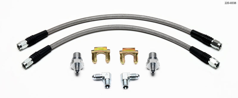 Wilwood Flexline Kit 1988-1996 Corvette w/ SL4 or SL6 Front Caliper Brake Line Kits Wilwood