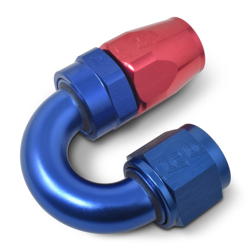 Russell Performance -12 AN Red/Blue 180 Degree Full Flow Swivel Hose End (With 1-1/8in Radius) Fittings Russell