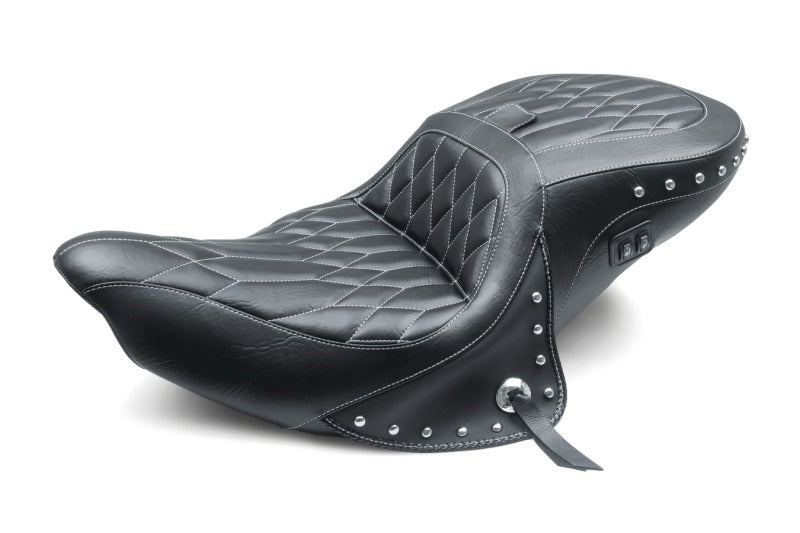 Mustang 14-21 Indian Chieftain, Chief, Dark Horse, Roadmaster, Spfld Touring 1PC Seat - Black One-Piece Motorcycle Seats Mustang Motorcycle