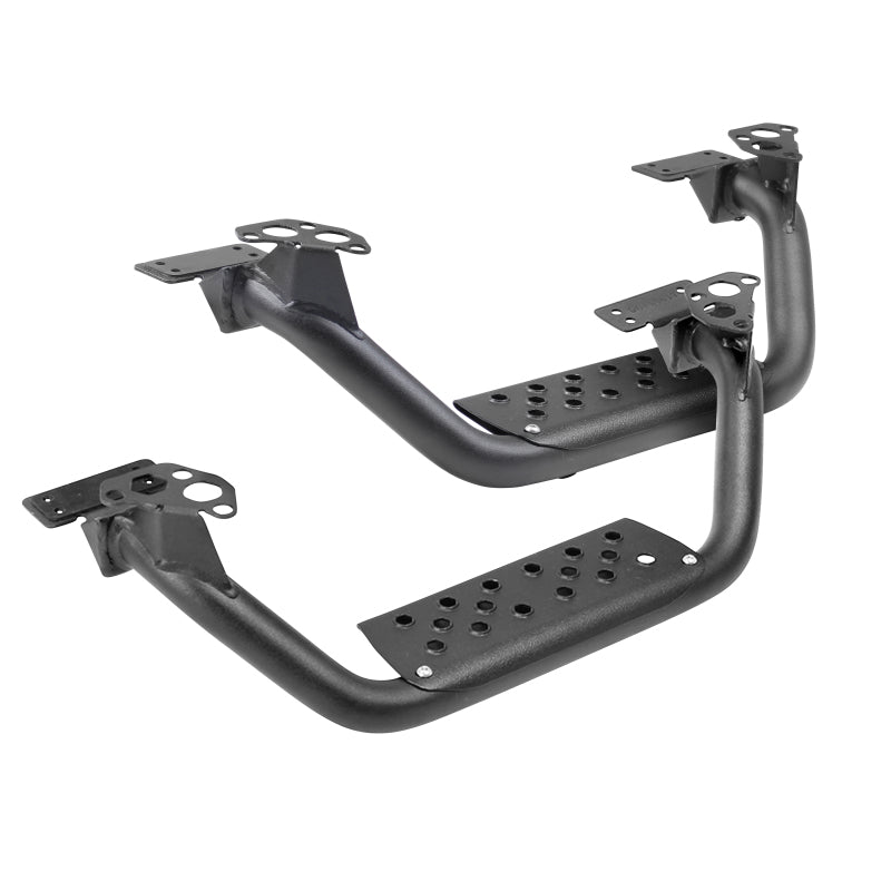 Go Rhino Dominator Extreme D6 SideSteps - Tex Blk - 4in Drop Down Steps (Pair) Side Steps Go Rhino