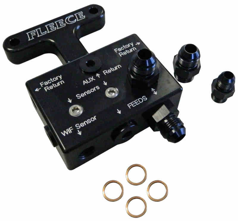 Fleece Performance 03-07 Dodge 5.9L / 07.5-09 6.7L Cummins 3rd Gen Fuel Distribution Block Fuel Manifolds Fleece Performance