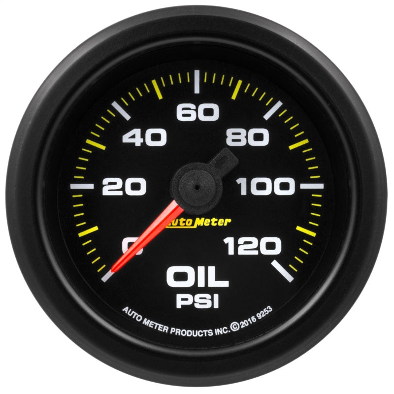 Autometer Extreme Environment 2-1/16in 120psi Stepper Motor Oil Pressure Gauge w/ Warning Light Gauges AutoMeter