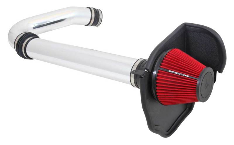 Spectre 11-17 Challenger/Charger 3.6L Air Intake Kit - Polished w/Red Filter Cold Air Intakes Spectre