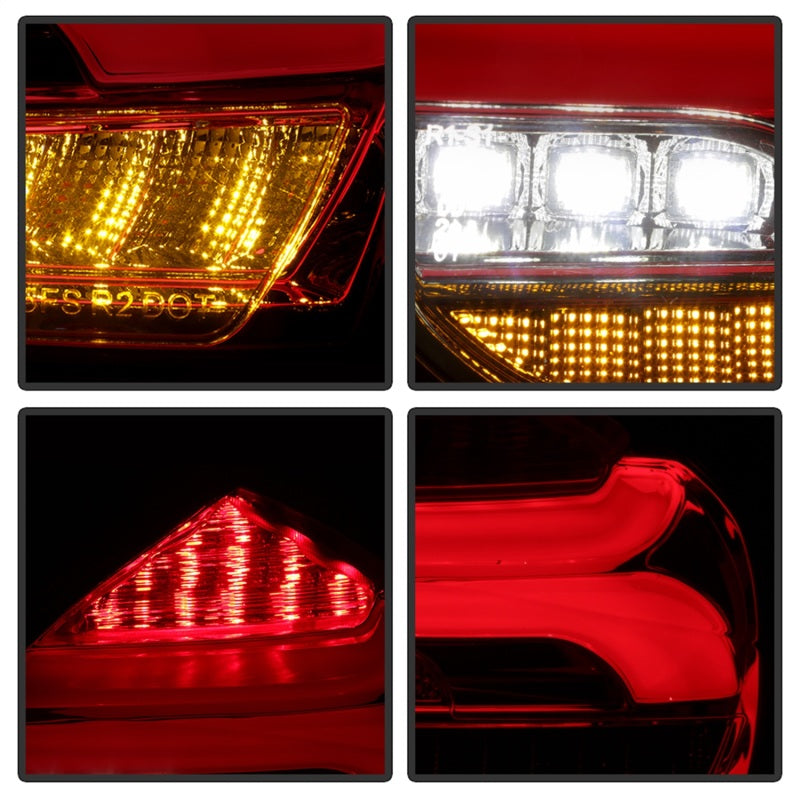 Spyder 15-17 Ford Focus Hatch LED Tail Lights w/Indicator/Reverse - Red Clr (ALT-YD-FF155D-LED-RC) Tail Lights SPYDER