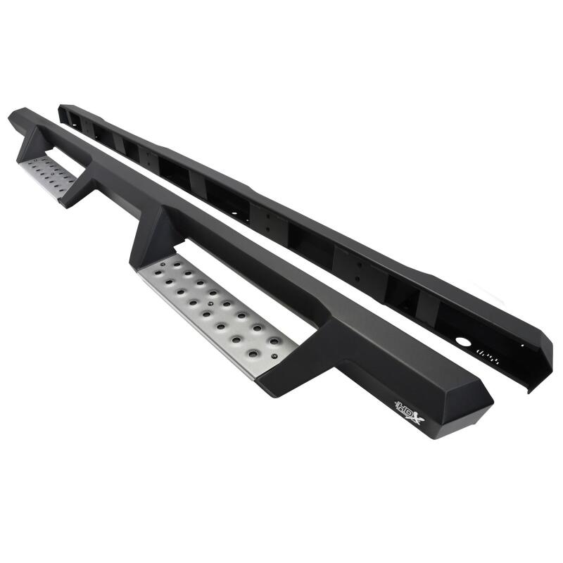 Westin 22-23 Toyota Tundra Double Cab HDX Stainless Drop Nerf Step Bars - Tex. Blk Nerf Bars Westin