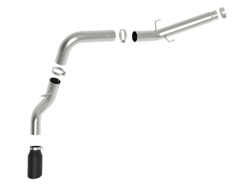 aFe ATLAS 5in Alum Steel DPF-Back Exhaust System w/Black Tip 19-20 Ram Diesel Trucks L6-6.7L (td) DPF Back aFe