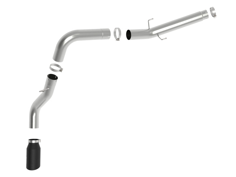 aFe Large Bore-HD 5in 409SS DPF-Back Exhaust System w/Black Tip 19-20 Ram Diesel Trucks L6-6.7L (td) DPF Back aFe