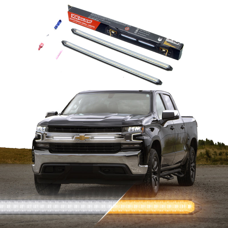 XK Glow 14In Switchback Grill Lights with Start-up Animation & Sequential Turn Signals Light Bars & Cubes XKGLOW