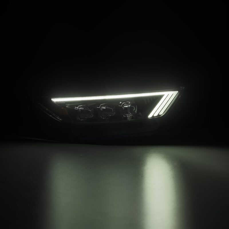 AlphaRex 15-17 Ford Mustang NOVA Series LED Projector Headlights Blk Headlights AlphaRex