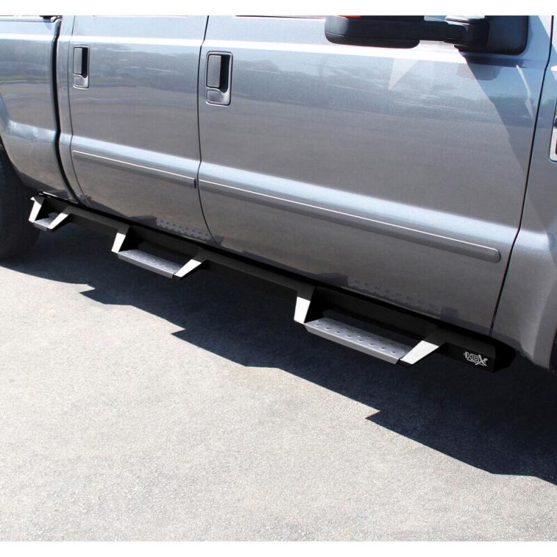 Westin/HDX 99-16 Ford F-250/350 Crew Cab (6.75ft Bed) Stainless Drop Nerf Step Bars - Textured Black Nerf Bars Westin