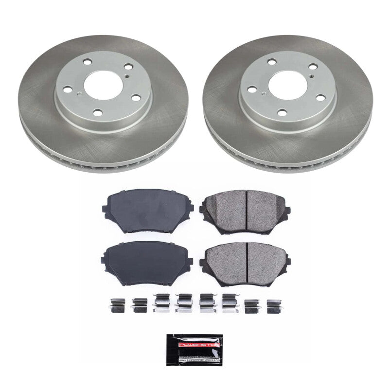 Power Stop 01-05 Toyota RAV4 Front Semi-Coated Rotor Kit Brake Kits - Performance Blank PowerStop